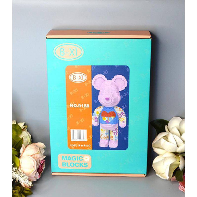 Упаковка 3D конструктора Magic Blocks Bearbrick "Heart"