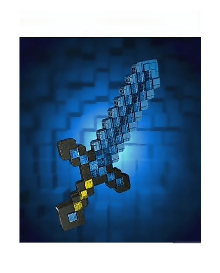 Дитячий конструктор Minecraft діамантовий меч Майнкрафт з підсвічуванням 1441 деталь - фото
