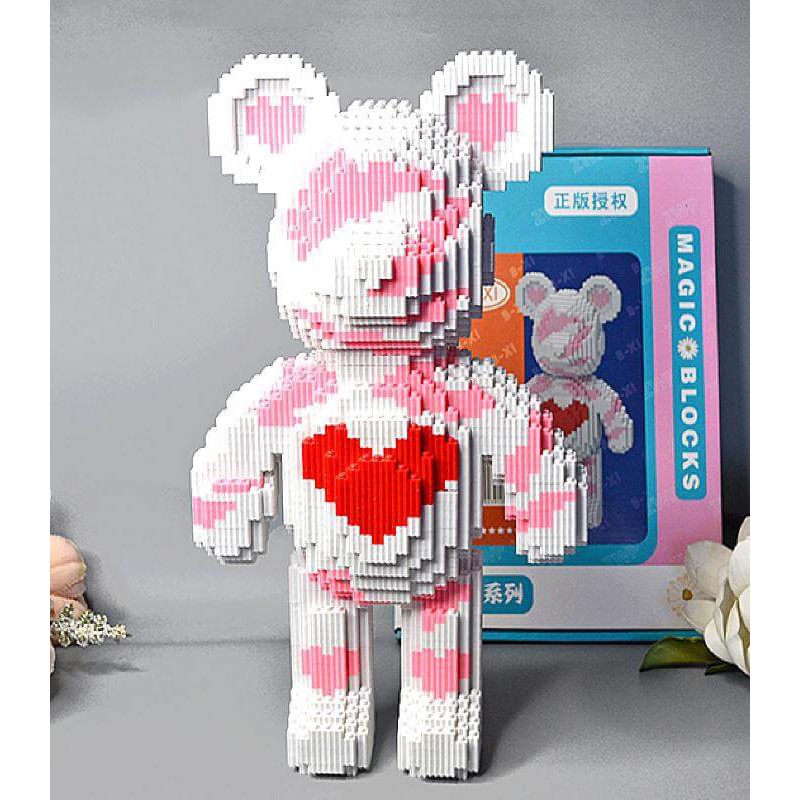 Конструктор ведмедик Bearbrick з серцем 3031 деталь