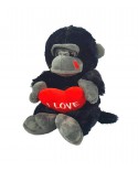 м'яка іграшка мавпочка із серцем - фото