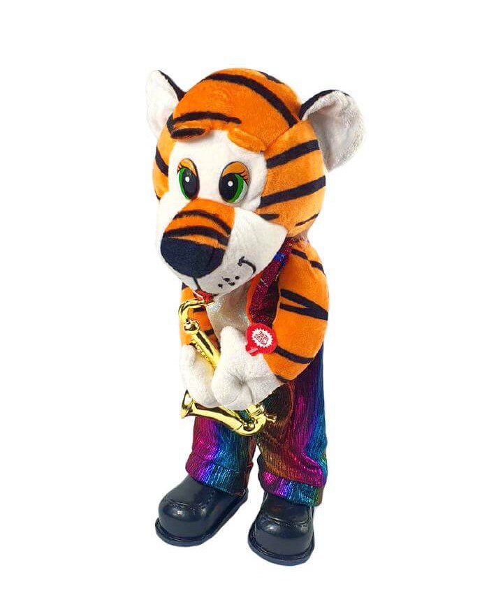 Механическая игрушка Тигр с саксофоном (35 см.) - фото