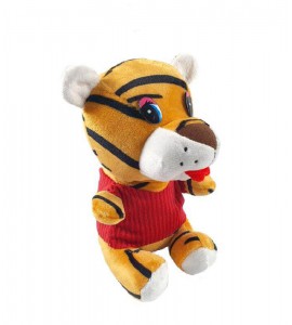 М'яка іграшка Тигр у светрі, музика (19 см) - фото