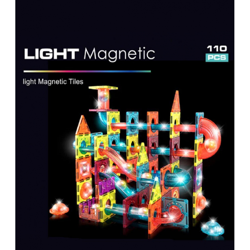 Магнітний конструктор light Magnetic 110 элем.