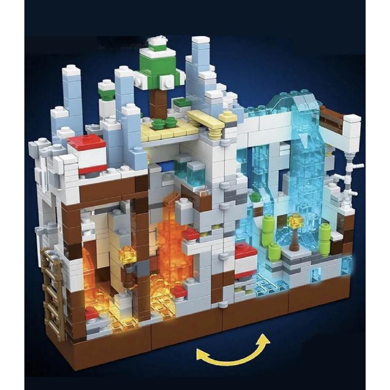 лего майнкрафт зимова фортеця у зібраному вигляді - фото