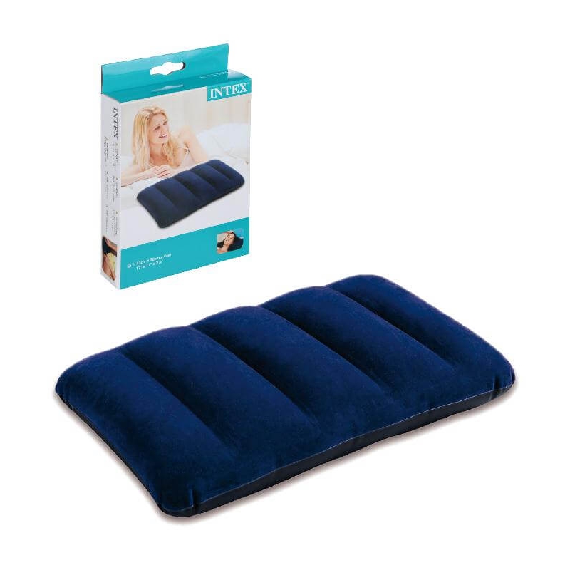 подушка надувная синяя интекс