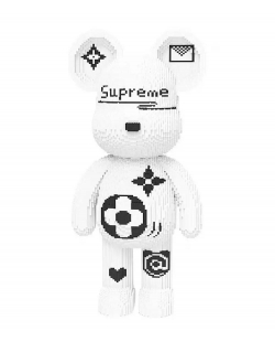 мишка magic blocks 68 см. "Мишка Supreme белый"