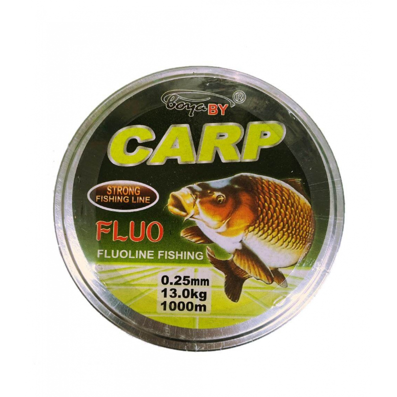 Леска монофильная на карпа "Carp Fluo" от BoyaBy 1000 м. (салатовая)