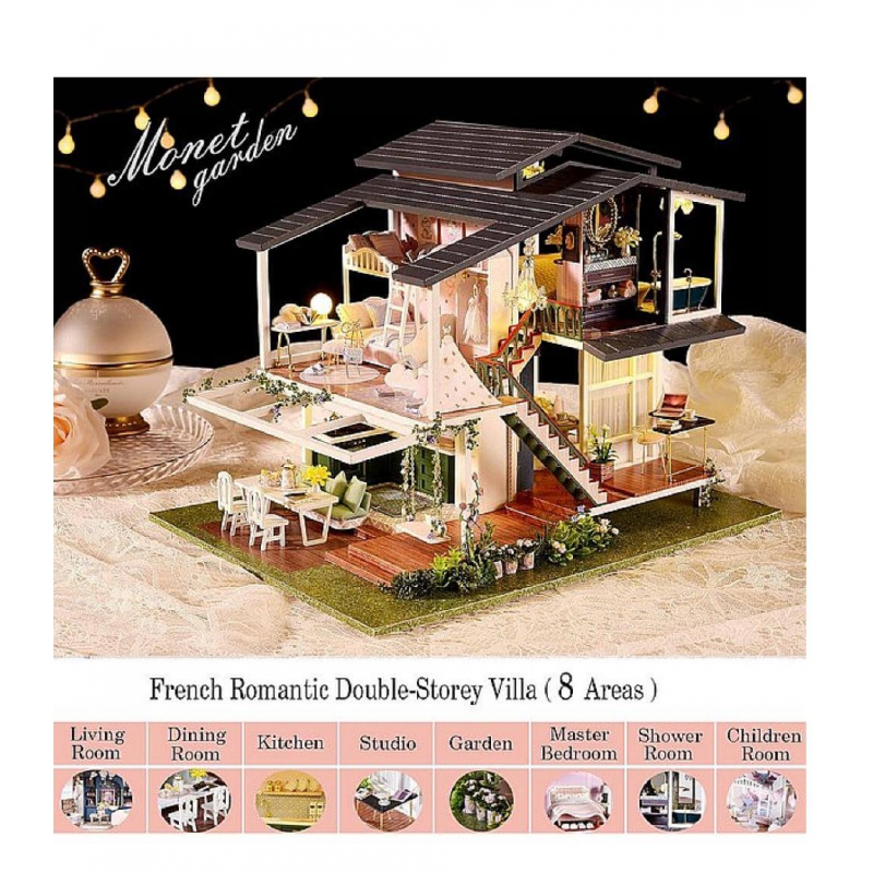 Коробка будиночок своїми руками DollHouse Kit Французька вілла