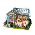 3D Румбокс Чайний будиночок «Рожевий сад»‎ DIY DollHouse + пилозахисний купол
