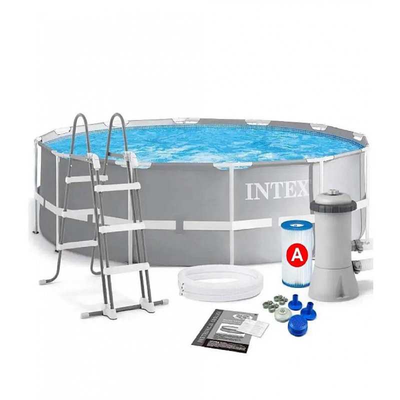 Каркасний басейн intex prism frame 366х122 см., насос, сходи, Intex 26718