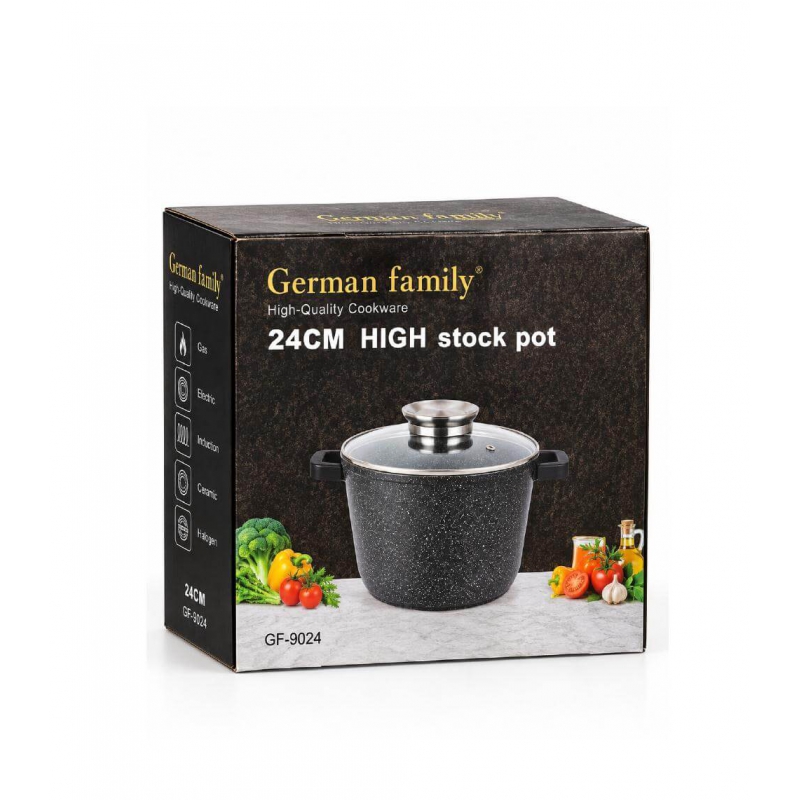 Казан German Family GF-9024 6 л 24 см у фірмовій упаковці