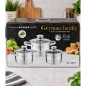 Упаковка набору каструль German Family GF-2071 6 предметів